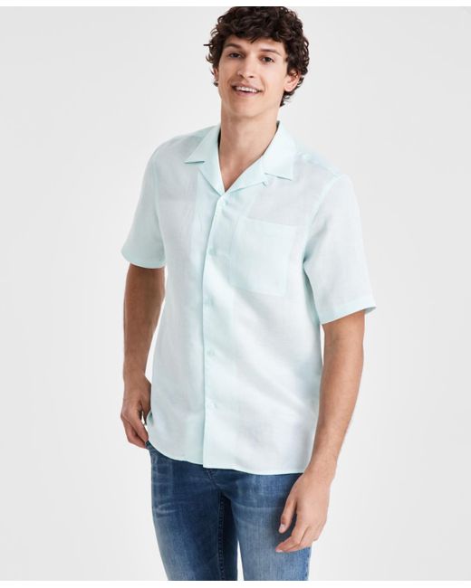 INC International Concepts White Kylo Camp Shirt for men