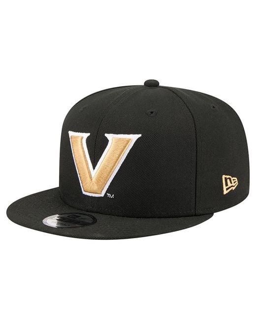 KTZ Black Vanderbilt Commodores Team 9fifty Snapback Hat for men