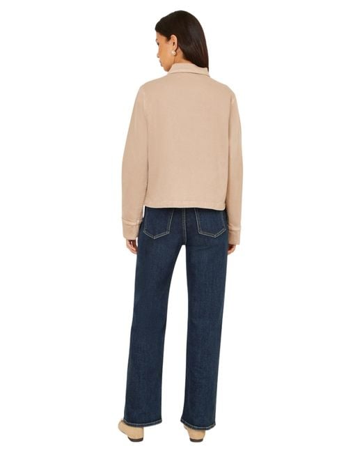 Yumi' Natural Canvas Patch Pocket Jacket