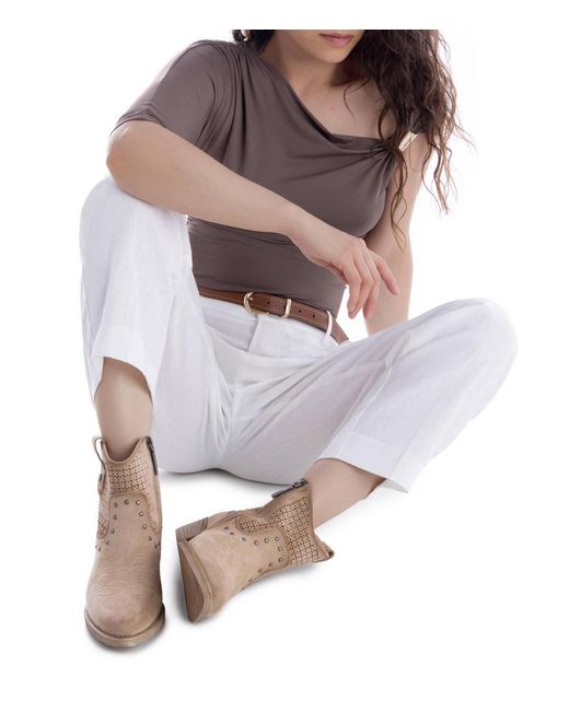 Xti Natural Refresh Collection Suede Ankle Booties