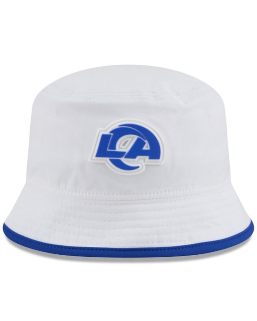 KTZ White Los Angeles Rams 2025 Nfl Training Camp Stretch Bucket Hat for men