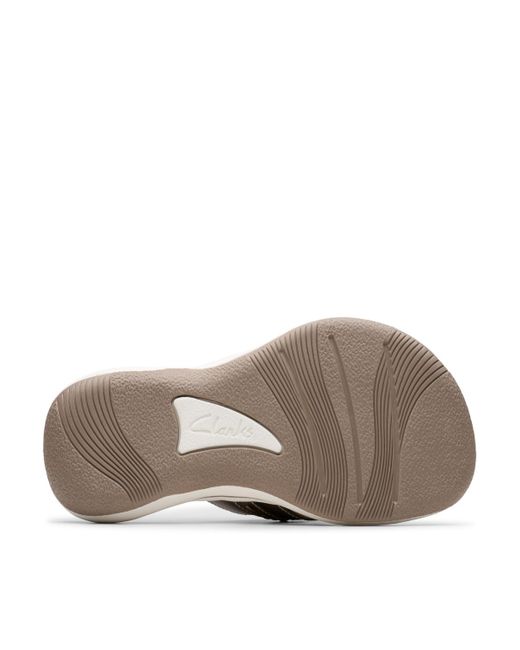 Clarks White Cloudsteppers Breeze Opal Sandals