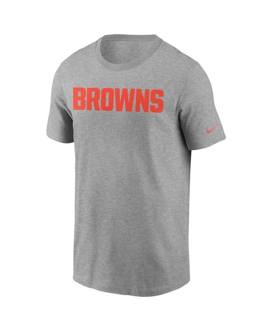 Nike Gray Cleveland Browns Essential Wordmark T-shirt for men