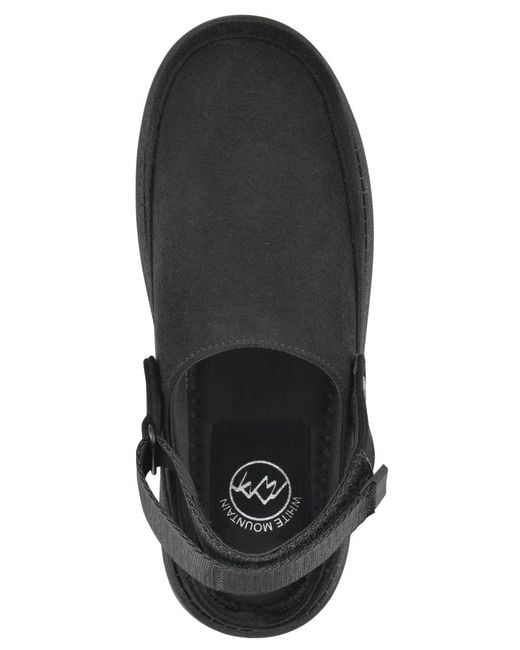 White Mountain Black Icebound Slingback Clogs