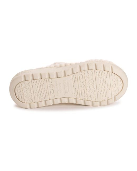 Muk Luks Natural Double Strap Slide Slipper