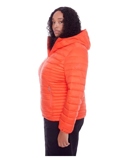 Alpine North Red Plus Size Yoho Lightweight Packable Puffer Jacket & Bag
