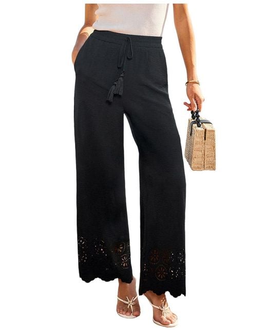 CUPSHE Black High Regard Pants
