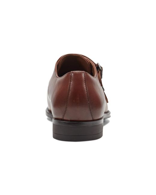Kenneth Cole Brown Charles Double Monk Strap Shoe for men