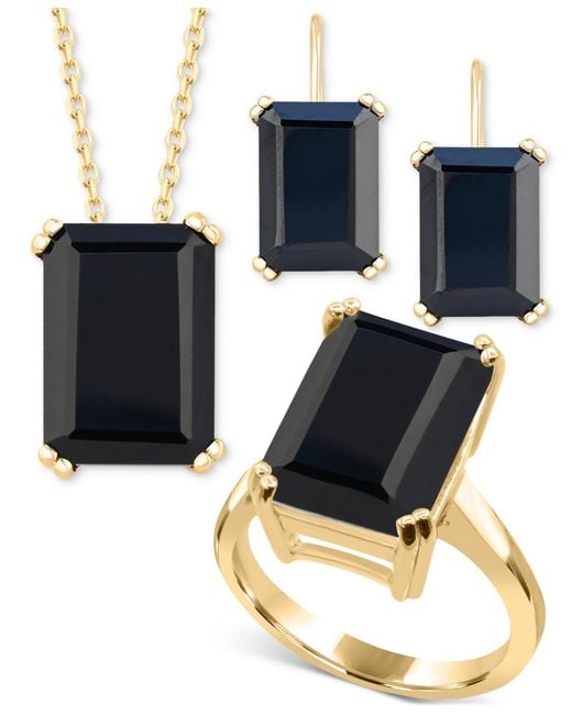 Macy's Metallic Gemstone Emerald-cut Statement Ring
