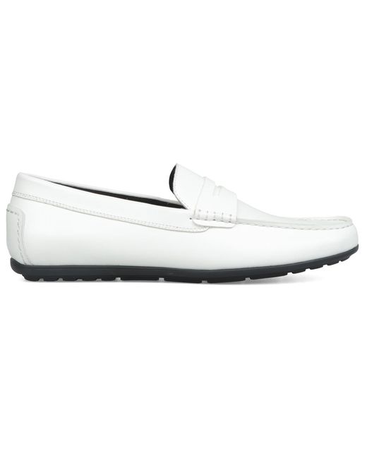 Alfani Masonn Slip-on Penny Driving Loafers in White for Men  display picture 3