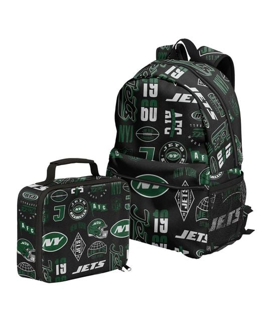 Outerstuff Black New York Jets Backpack And Lunchbox Set