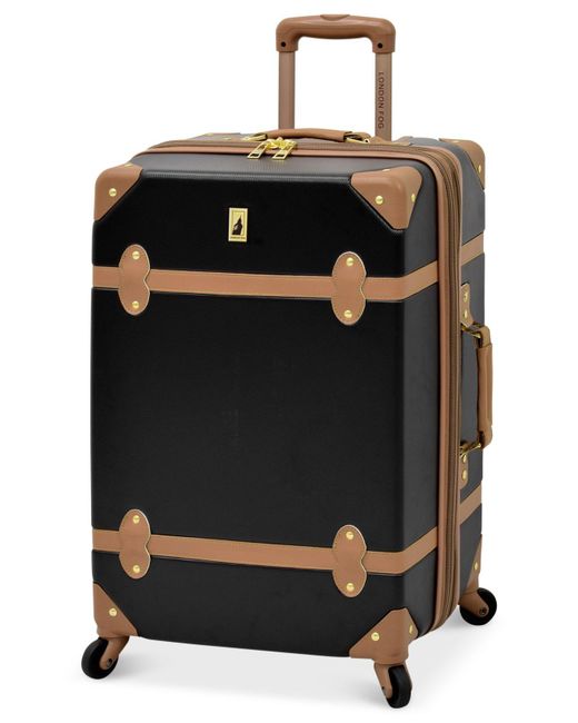 London Fog Multicolor Retro 24" Expandable Spinner Suitcase for men