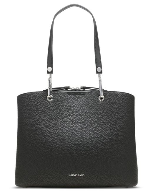 Calvin Klein Black Garnet Triple Compartment Tote