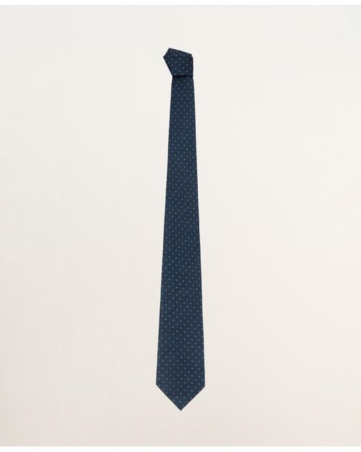 Mango Blue Silk Patterned Tie for men
