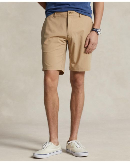 Polo Ralph Lauren Natural 9.5-inch Stretch Dobby Beach Shorts for men