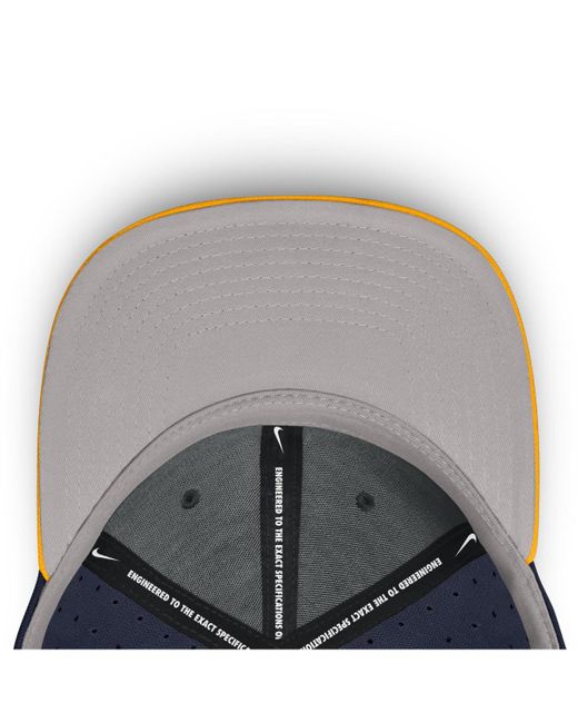 Nike Yellow West Virginia Mountaineers On-field Dugout True Performance Fitted Hat for men