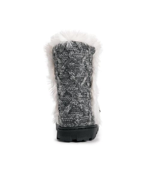 Muk Luks Gray Cheyenne Slipper Boots