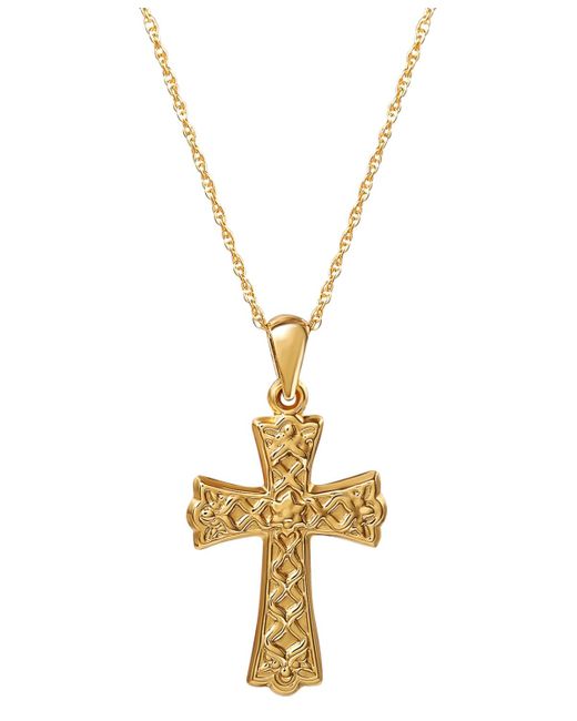 Giani Bernini Metallic Ornate Flared Cross 18" Pendant Necklace
