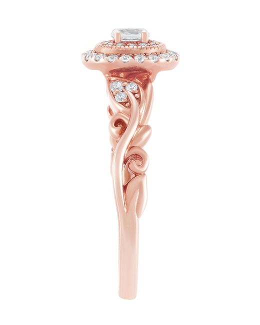 Macy's Pink Diamond Halo Ring (1/3 Ct. T.w.