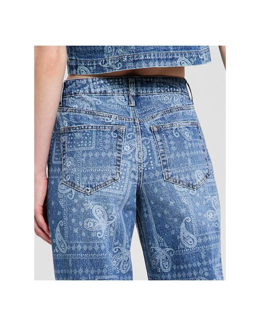 High-Rise Bandana Print Jeans for Women