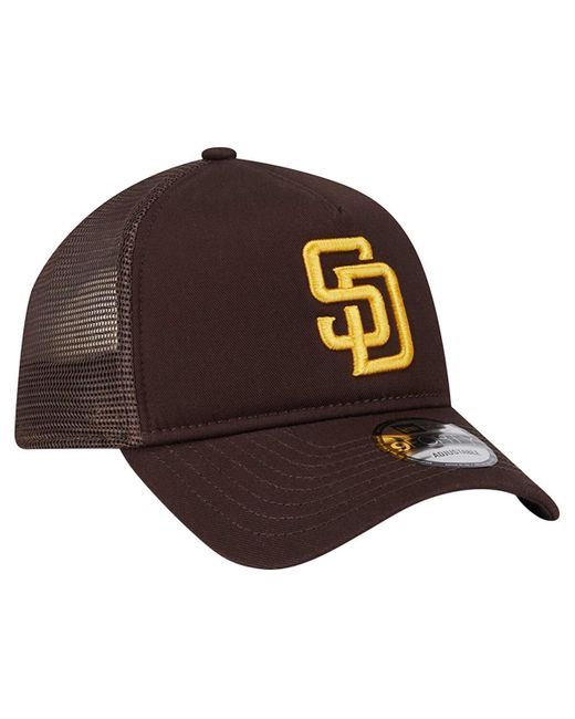 KTZ Brown San Diego Padres 9forty A-frame Trucker Adjustable Hat for men