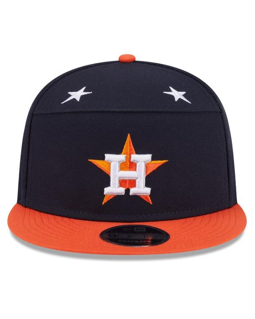 KTZ Blue Navy/orange Houston Astros 2025 Mlb All-star Game Side Patch 9fifty Snapback Hat for men