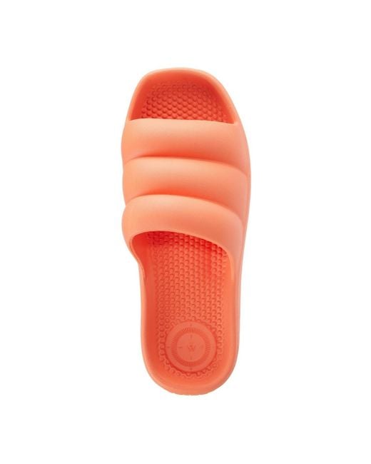 Totes Orange Molded Puffy Slide