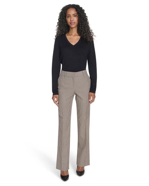 Tommy Hilfiger Gray Houndstooth Bootcut Trousers