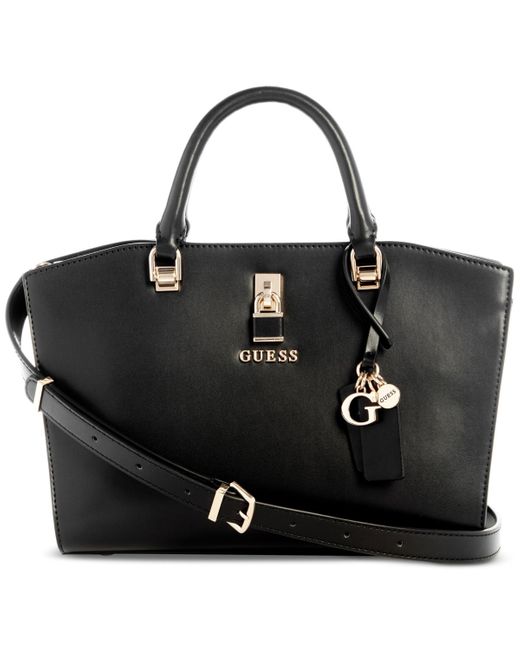Sac à Main GUESS Salinge GUESS Salinge Luxury Satchel Handtasche Umhängetasche Sac Main Noir Polyuréthane Sac à Main GUESS Salinge GUESS Salinge Luxury Satchel Handtasche Umhängetasche Sac Main Noir Polyuréthane