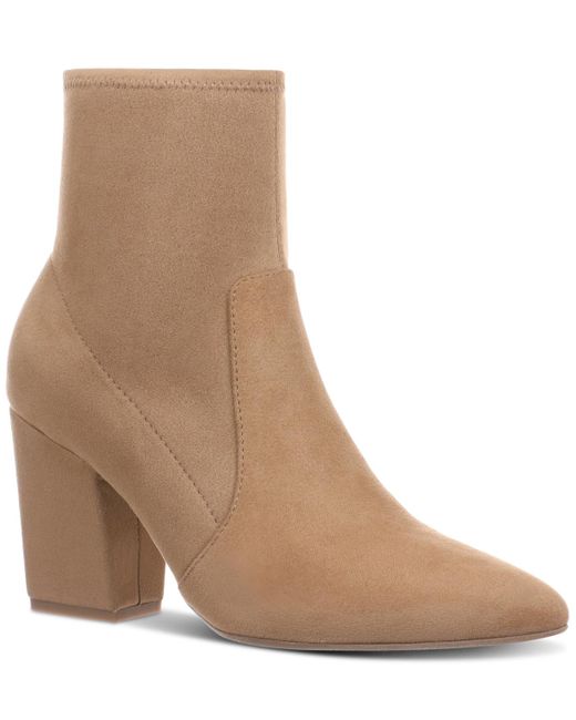 On 34th Brown Lydiaa Pointed-toe Block-heel Booties