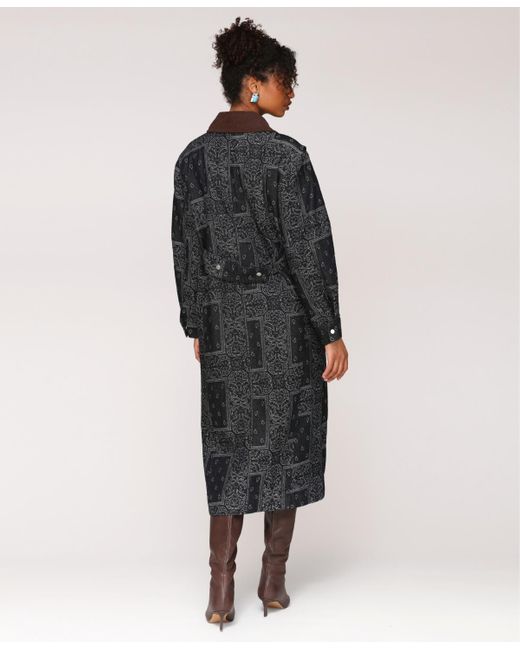 Avec Les Filles Multicolor Asymmetrical Utility Trench Coat