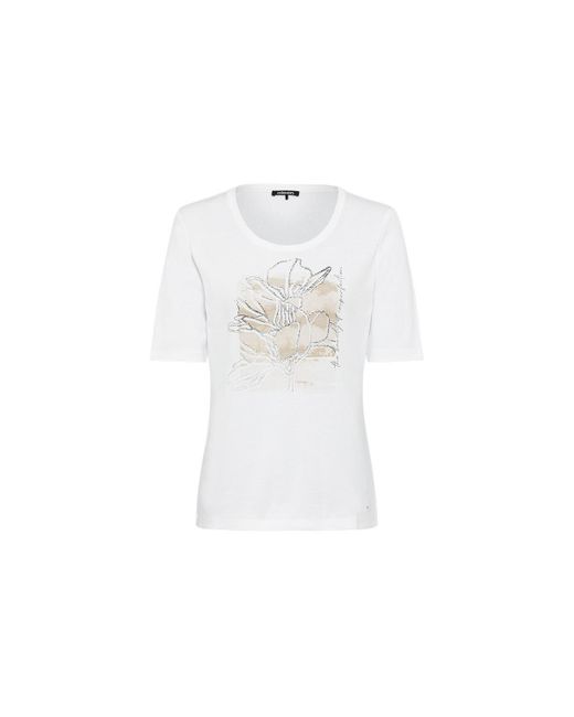 Olsen Black 100% Cotton Short Sleeve Placement Print T-shirt