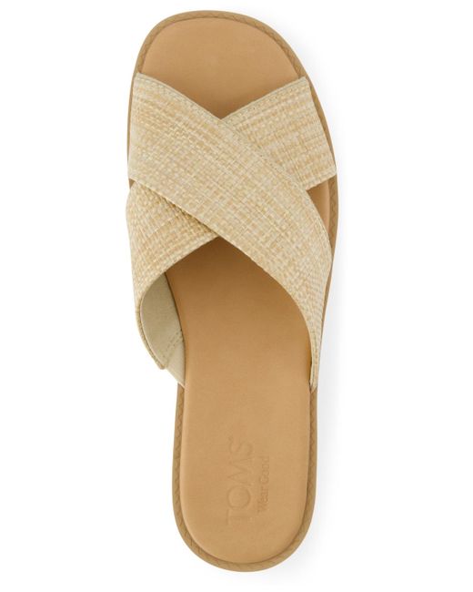 TOMS White Mae Crossover Open Toe Sandals