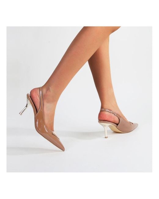 BERNESS White Chevelle Slingback Pump