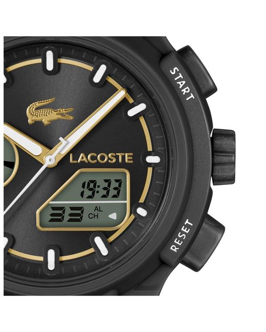 Lacoste Black Lc33 Silicone Strap Watch