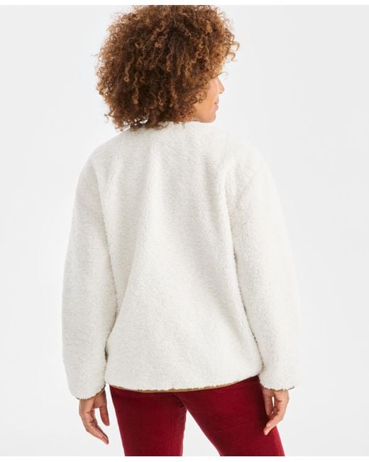 Style & Co. White Sherpa Jacket
