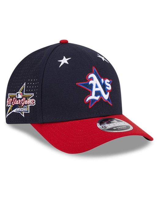 KTZ Blue Navy/red Athletics 2025 Mlb All-star Game Workout 9forty M-crown Adjustable Hat for men