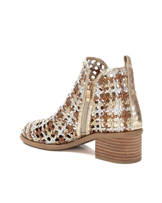 Xti Brown Braided Booties