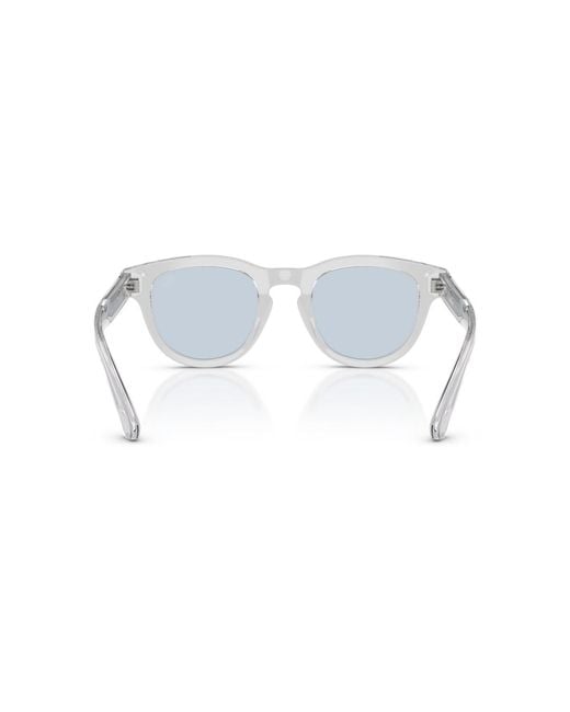 Burberry White Round Sunglasses for men