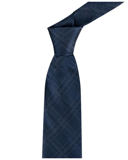 Calvin Klein Blue Everett Plaid Tie for men