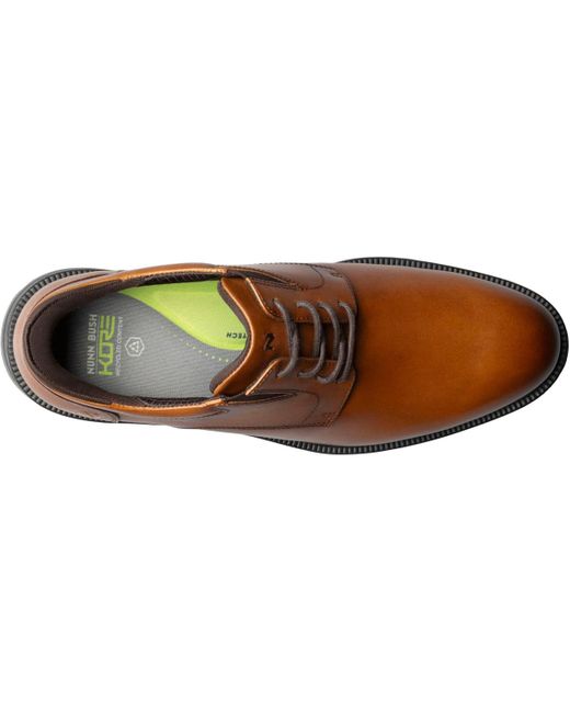 Nunn Bush Brown Kore Ez Icon Plain Toe Oxfords for men