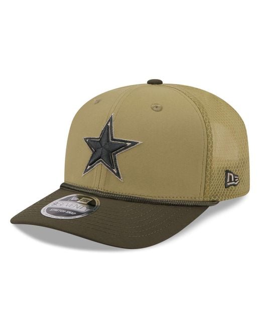 KTZ Green Dallas Cowboys 2025 Salute To Service 9seventy Adjustable Hat for men