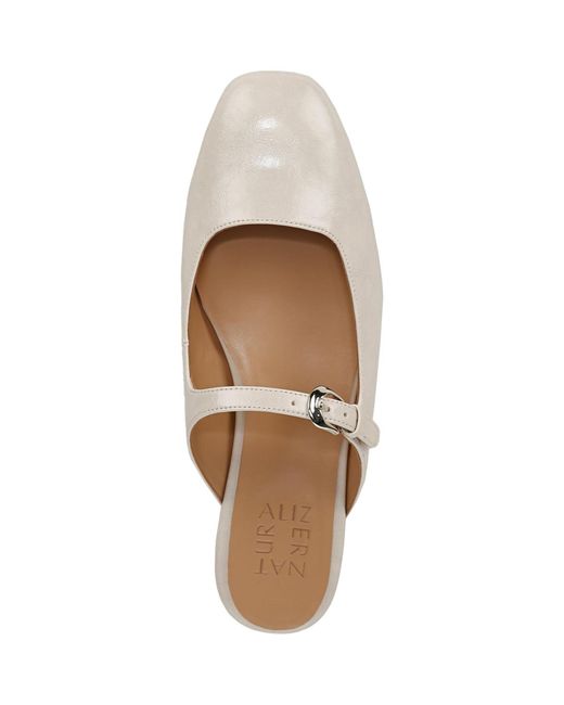 Naturalizer White Apple Square Toe Mary Jane Mules