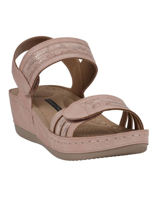 Gc Shoes Brown Samar Wedge Sandals
