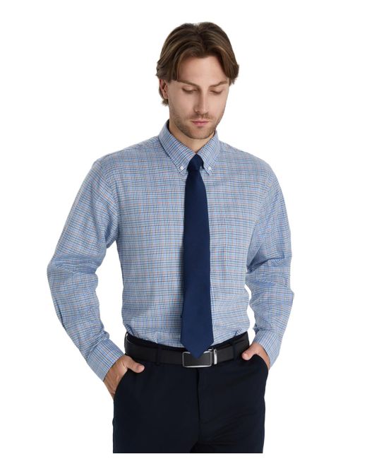 Club Room Blue Fashion Poplin Henry Shirt for men