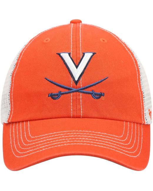 '47 Orange 47 Virginia Cavaliers Trawler Trucker Snapback Hat for men