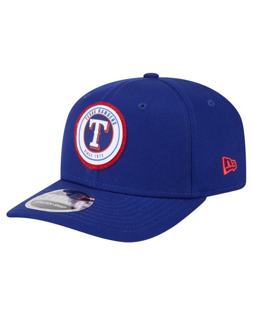 KTZ Blue Texas Rangers Circle Patch 9seventy Stretch-snap Hat for men