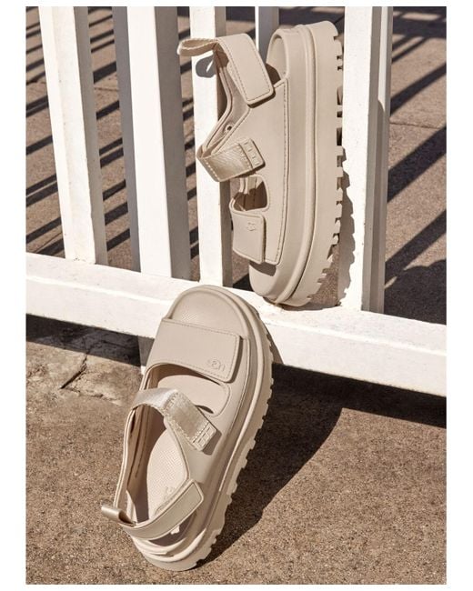 Ugg Natural Goldenglow Strappy Platform Sandals