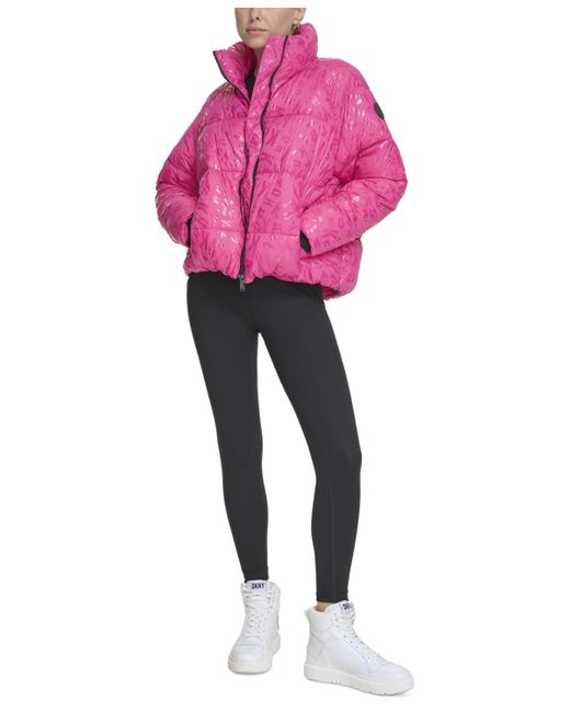 DKNY Sport Boxy Highlow Puffer Jacket in Pink Lyst