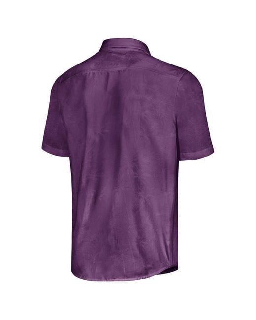 Tommy Bahama Purple Lsu Tigers Sport Coconut Point Palm Vista Islandzone Button-up Shirt for men